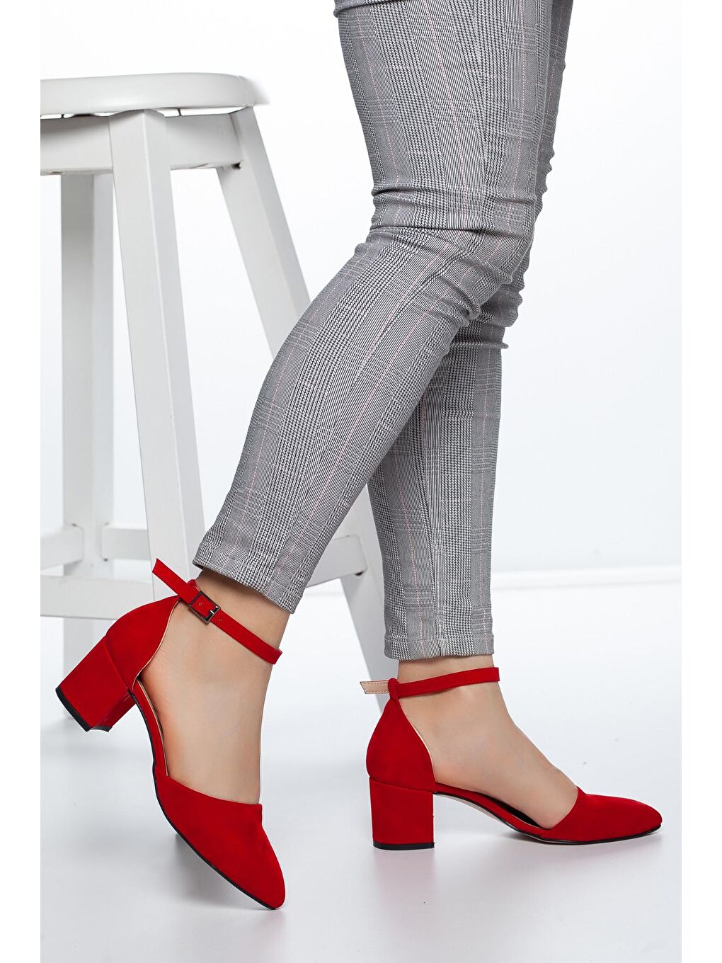 Kırmızı Kadın Topuklu Ayakkabı-1