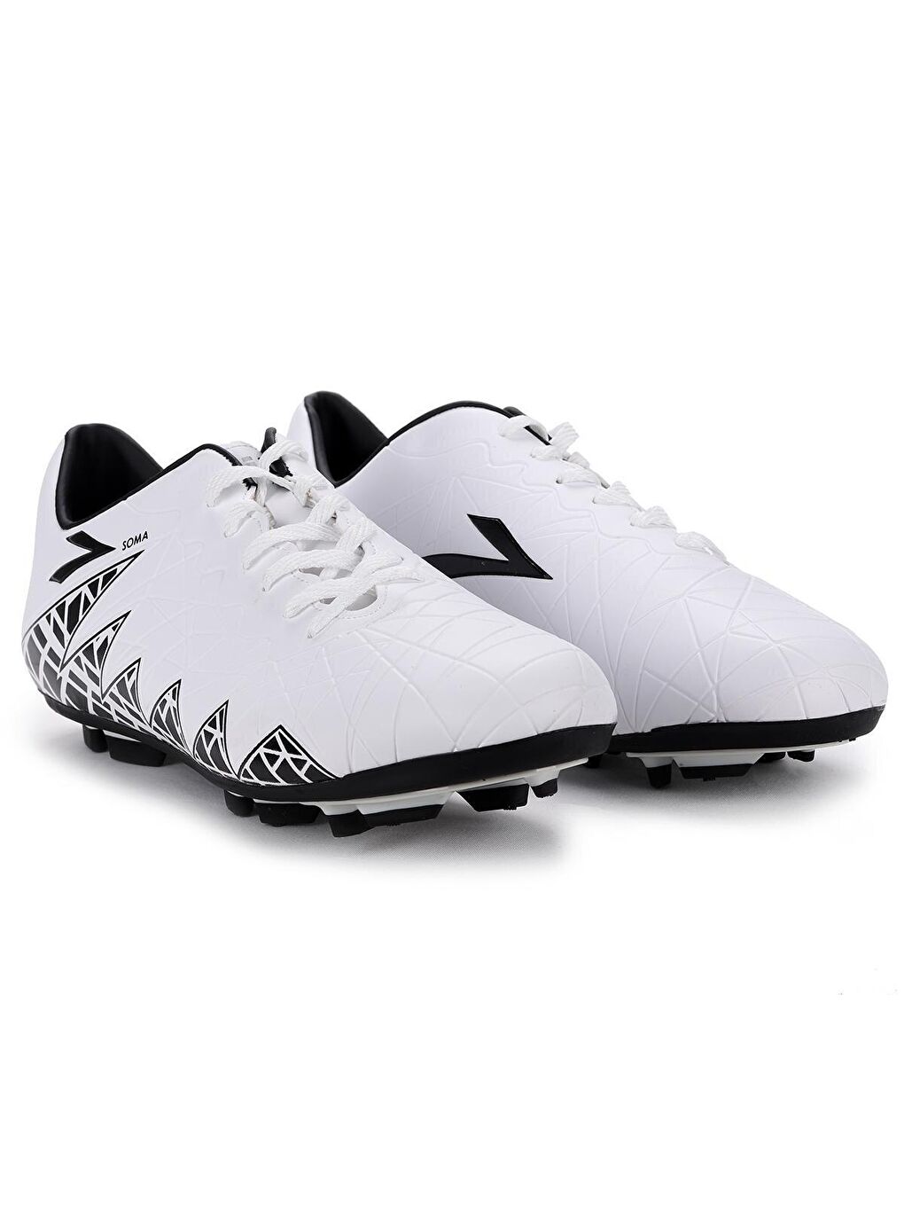 Beyaz Soma Büyük Numara Krampon Çim Saha Erkek Futbol Ayakkabı