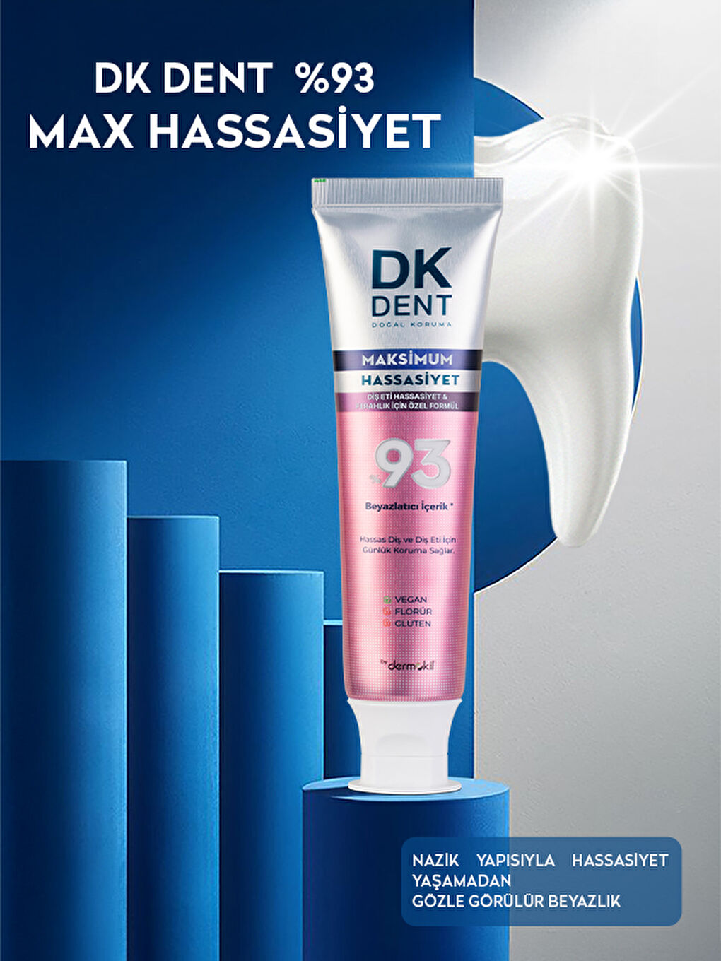 DKDENT %93 Beyazlatıcı Maksimum Hassasiyet Diş Macunu 75 ml-3
