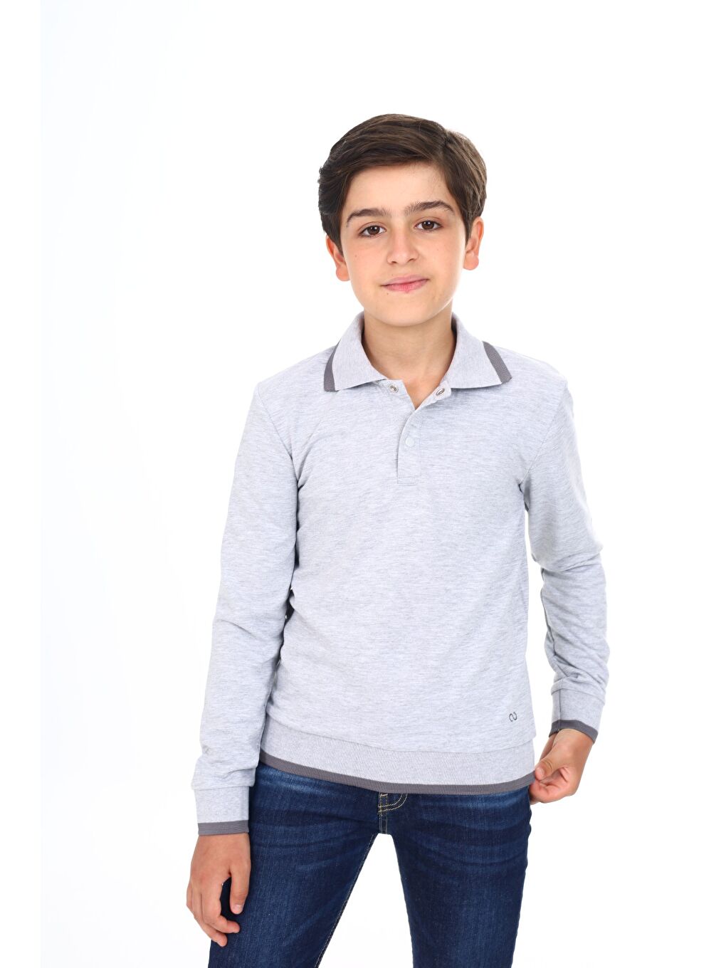 Gri Erkek Çocuk Baskılı Sweatshirt