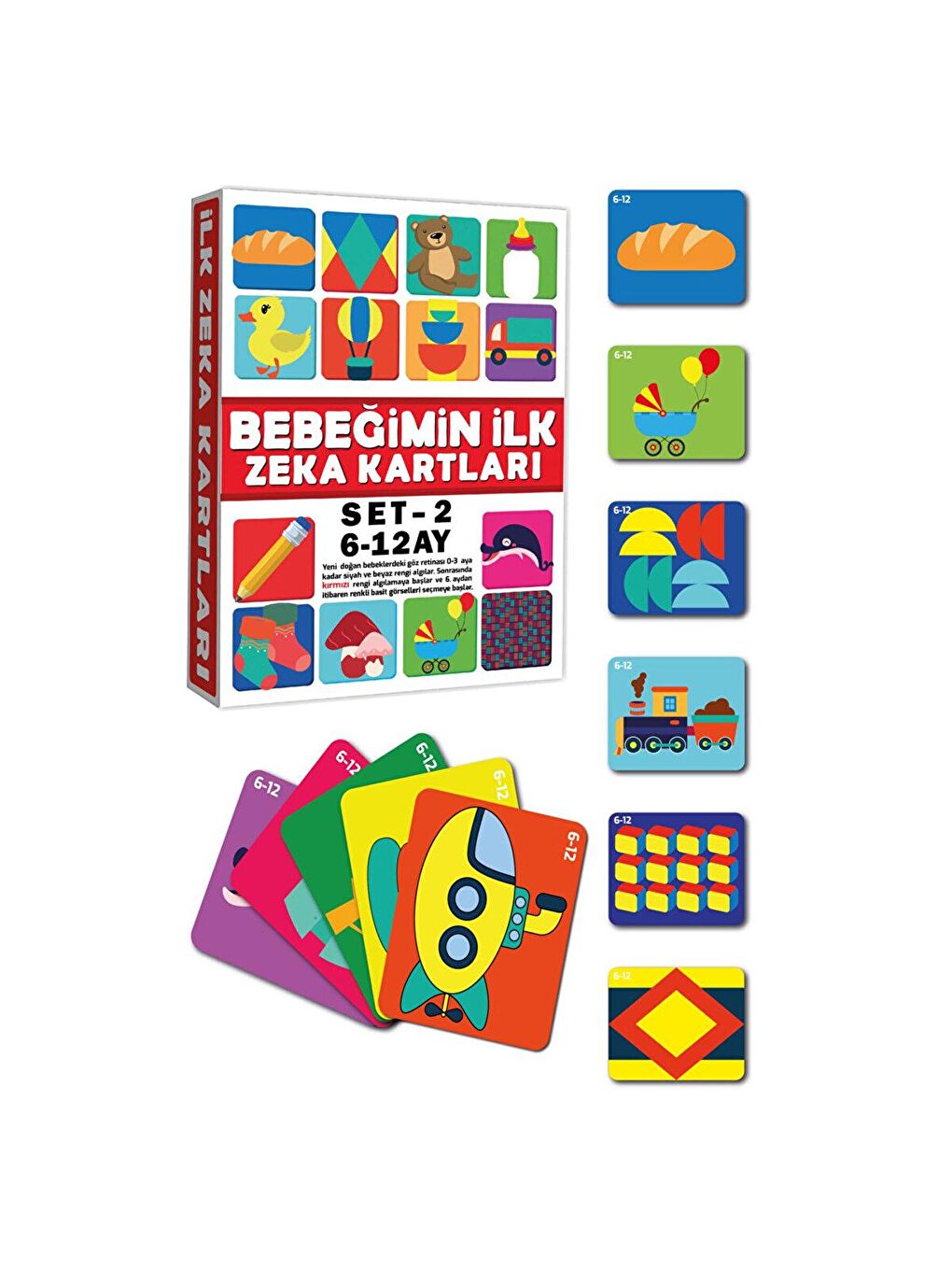 DIYTOY Eğitici Kartlar 6-12 Ay Erken Eğitim Zeka Kartı - 1