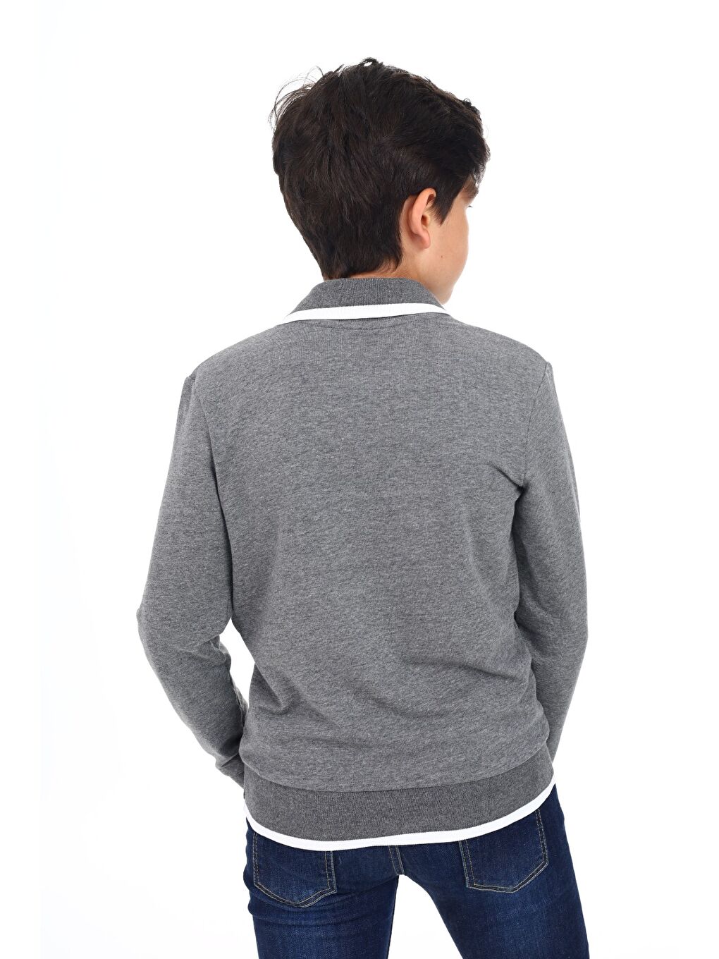 Antrasit Erkek Çocuk Baskılı Sweatshirt-4
