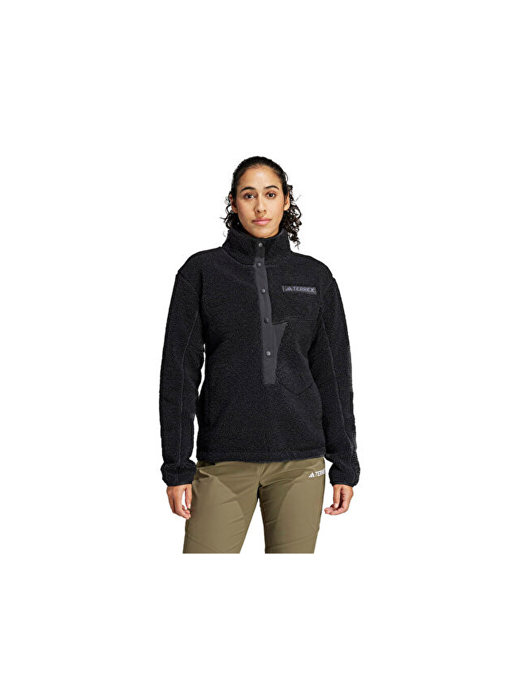W Terrex Xpl Pile Snap Kadın Outdoor Polar Sweatshirts Iw0225 Siyah