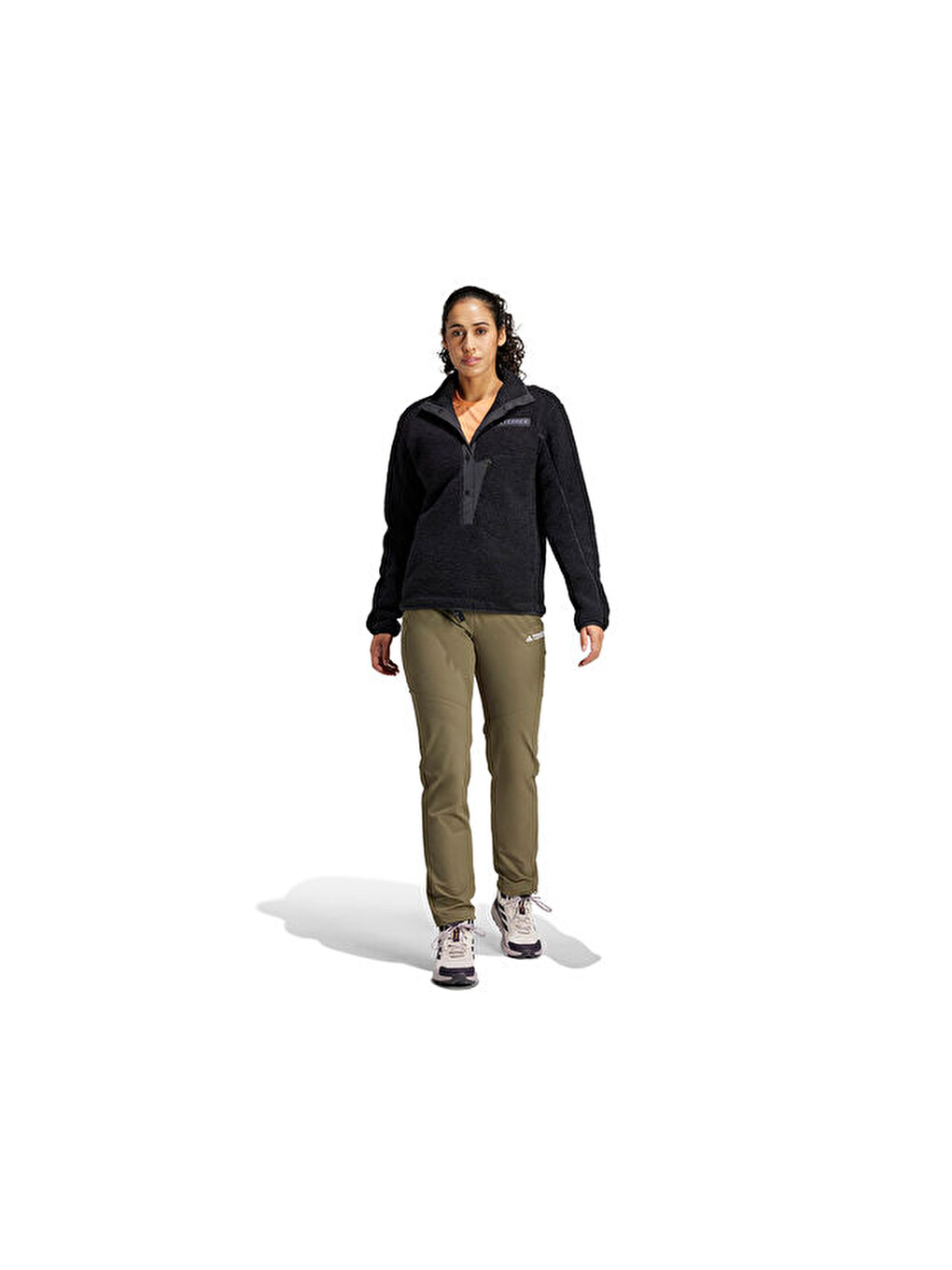 W Terrex Xpl Pile Snap Kadın Outdoor Polar Sweatshirts Iw0225 Siyah-4