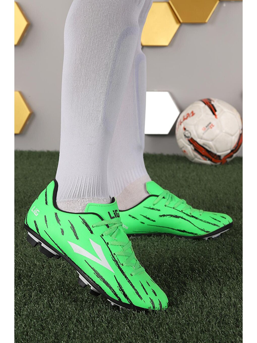 Yeşil Latmos KM Krampon Çim Saha Erkek Futbol Ayakkabı