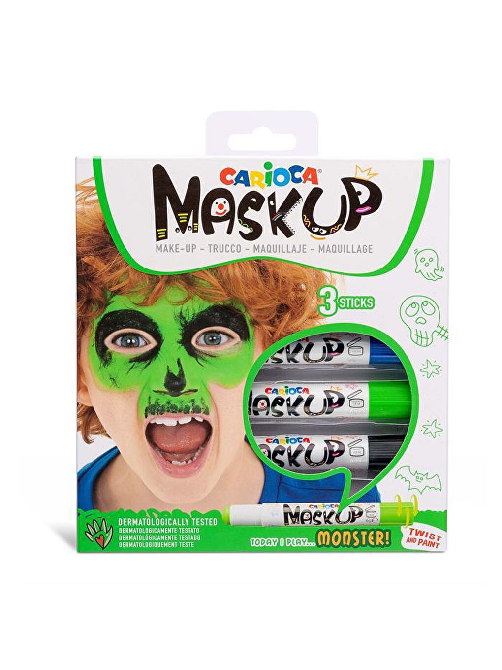 CARIOCA Karışık Mask Up Yüz Boyası – Canavarlar (3 Renk)