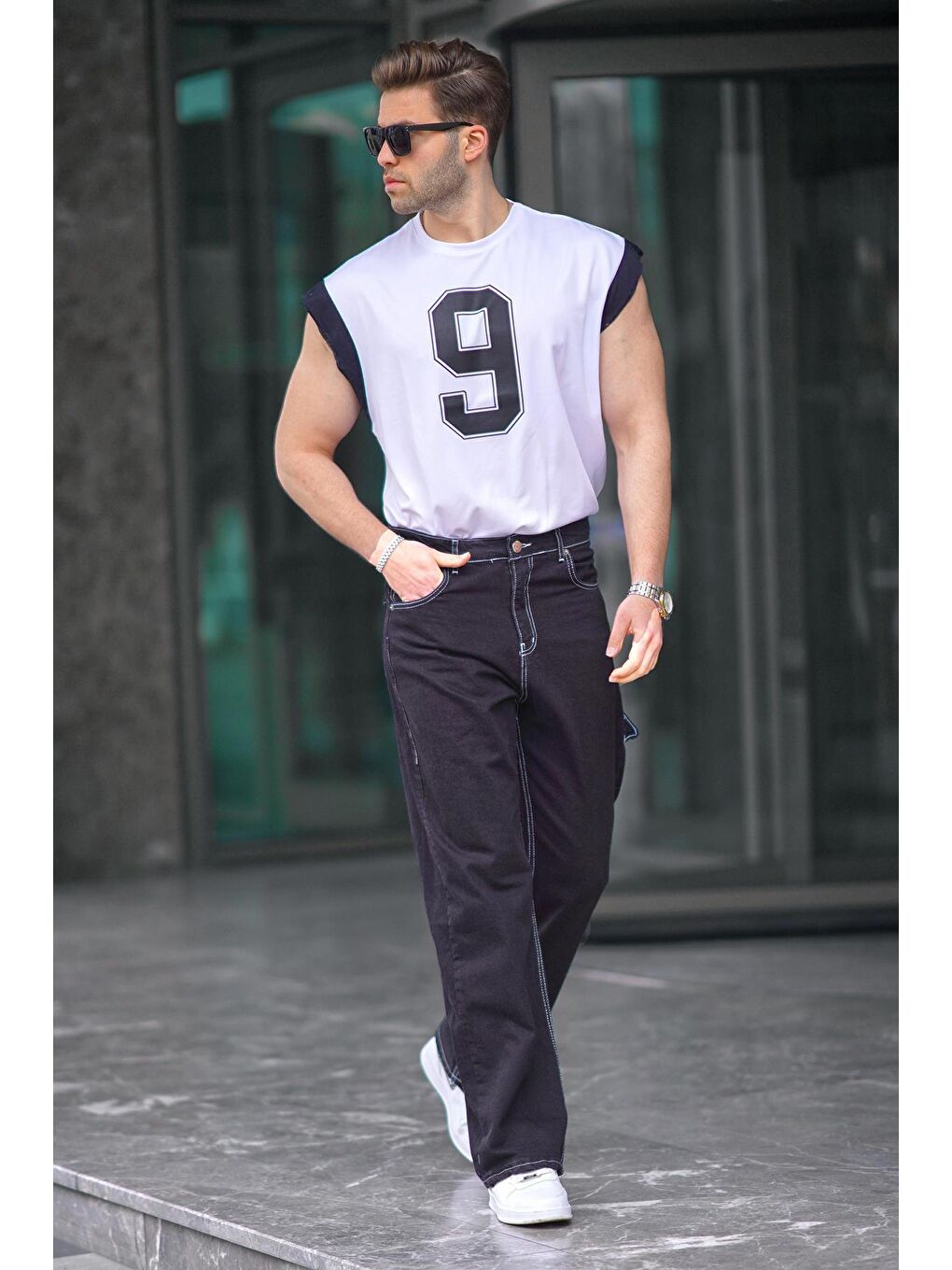 Siyah Baggy Jean 6897