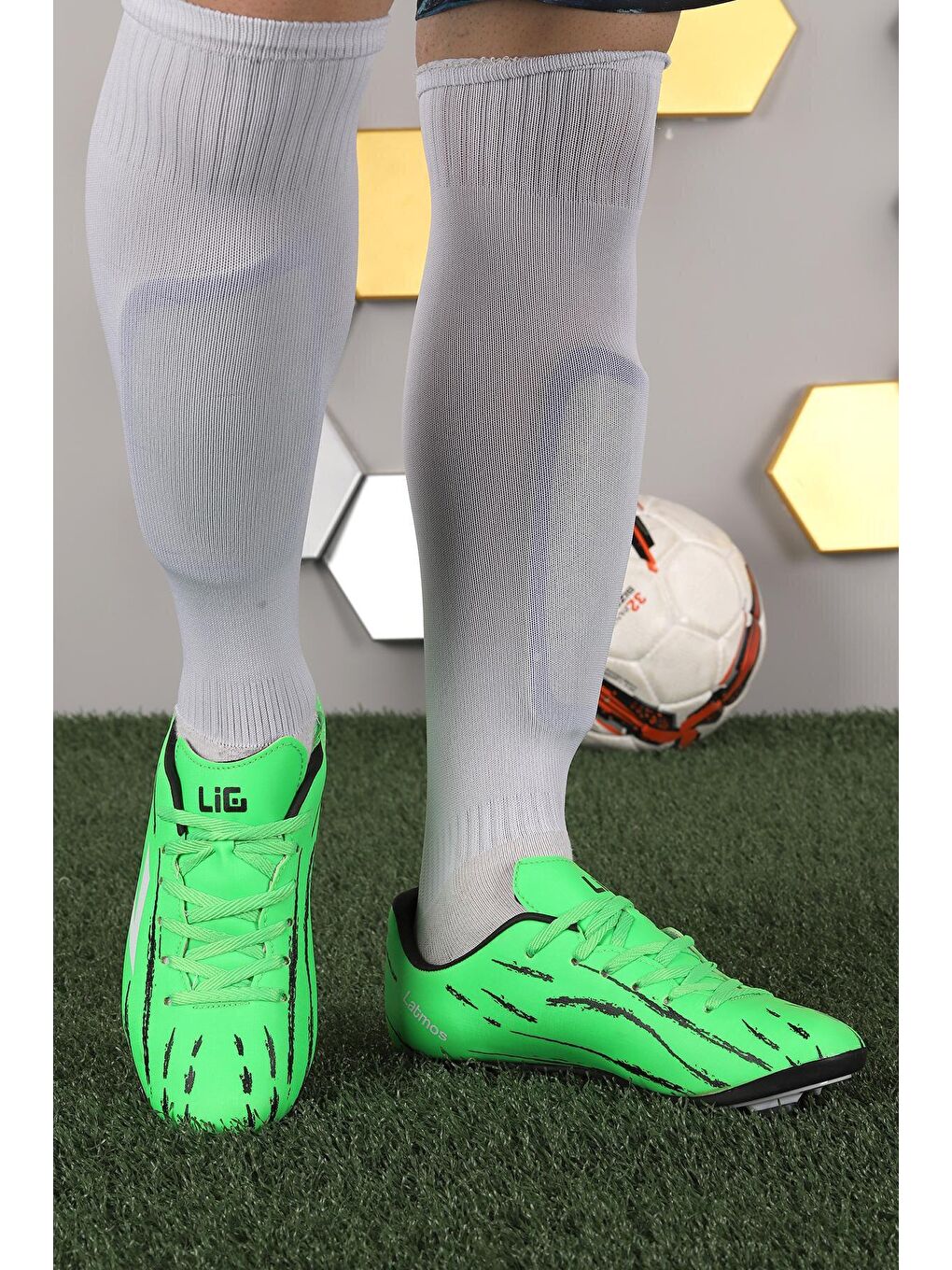 Yeşil Latmos KM Krampon Çim Saha Erkek Futbol Ayakkabı-1