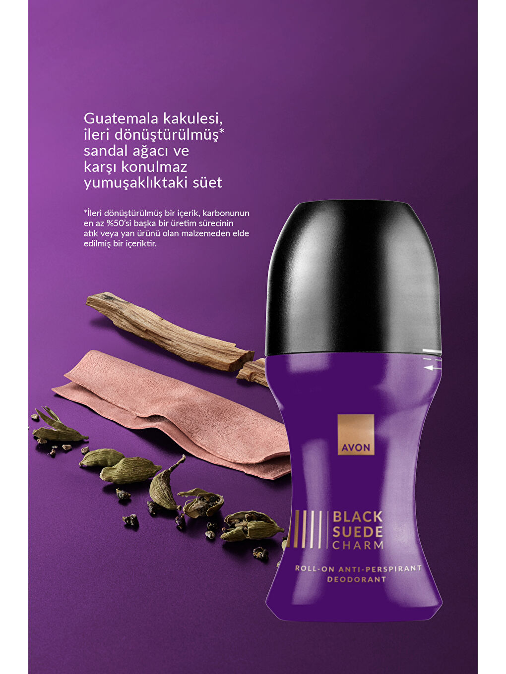 Black Suede Charm Erkek Antiperspirant Roll-On Deodorant 50 Ml. Üçlü Paket-2