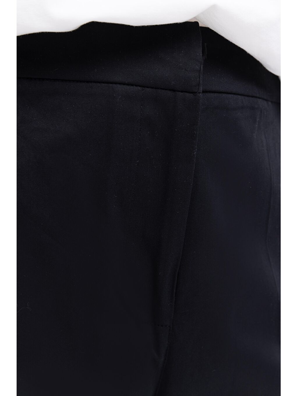 Siyah-Beli Lastikli Büyük Beden Elastanlı Havuç Pantolon-3