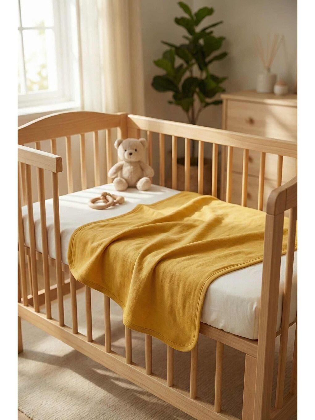 Sarı Müslin Blanket Battaniye