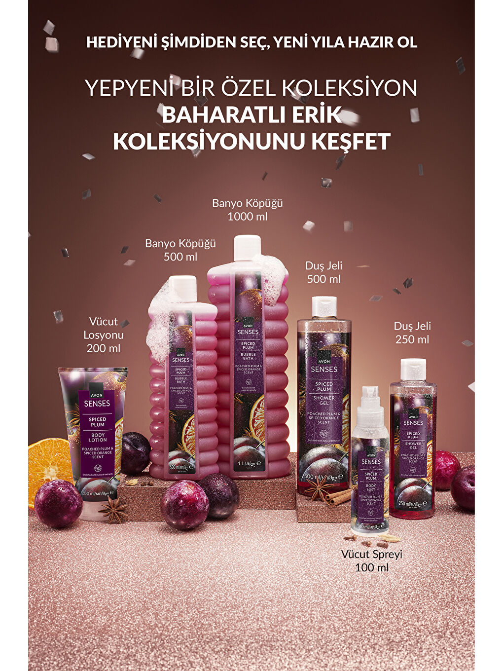 Spiced Plum Baharatlı Erik ve Portakal Kokulu Banyo Köpüğü 500 Ml. Üçlü Paket-2