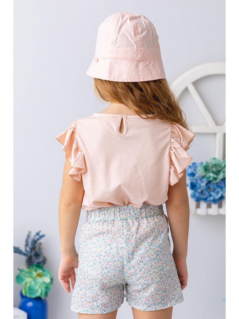 Turuncu Kız Çocuk Kolu Fırfırlı T-Shirt - Yavruağzı-2