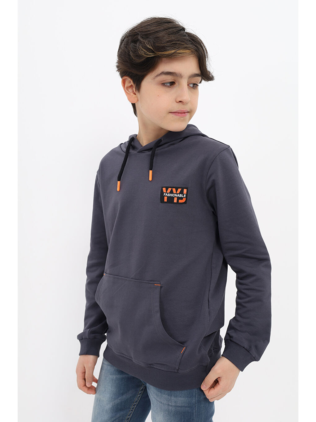 Antrasit Erkek Çocuk Sweatshirt-1