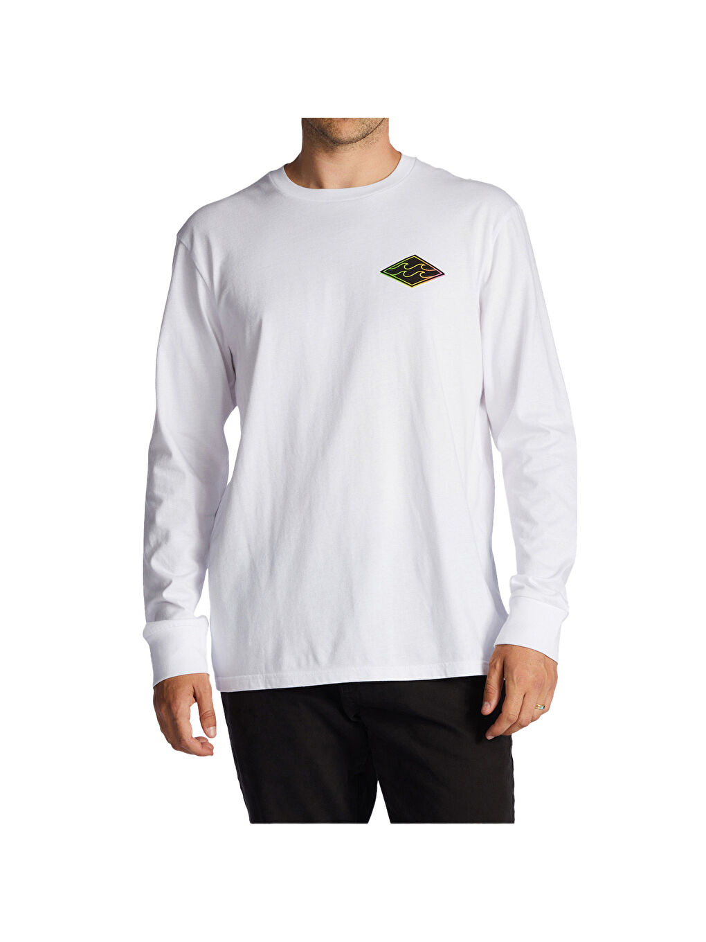 Crayon Wave Ls Erkek Beyaz Tişört