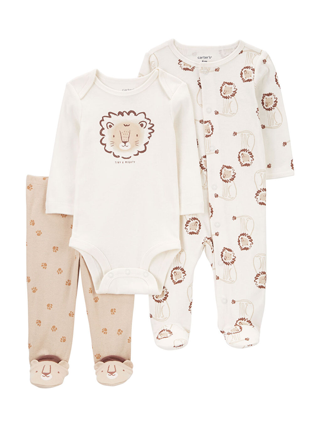 Carter's Karışık Erkek Bebek Tulum Body Pantolon Set 3'lü Paket