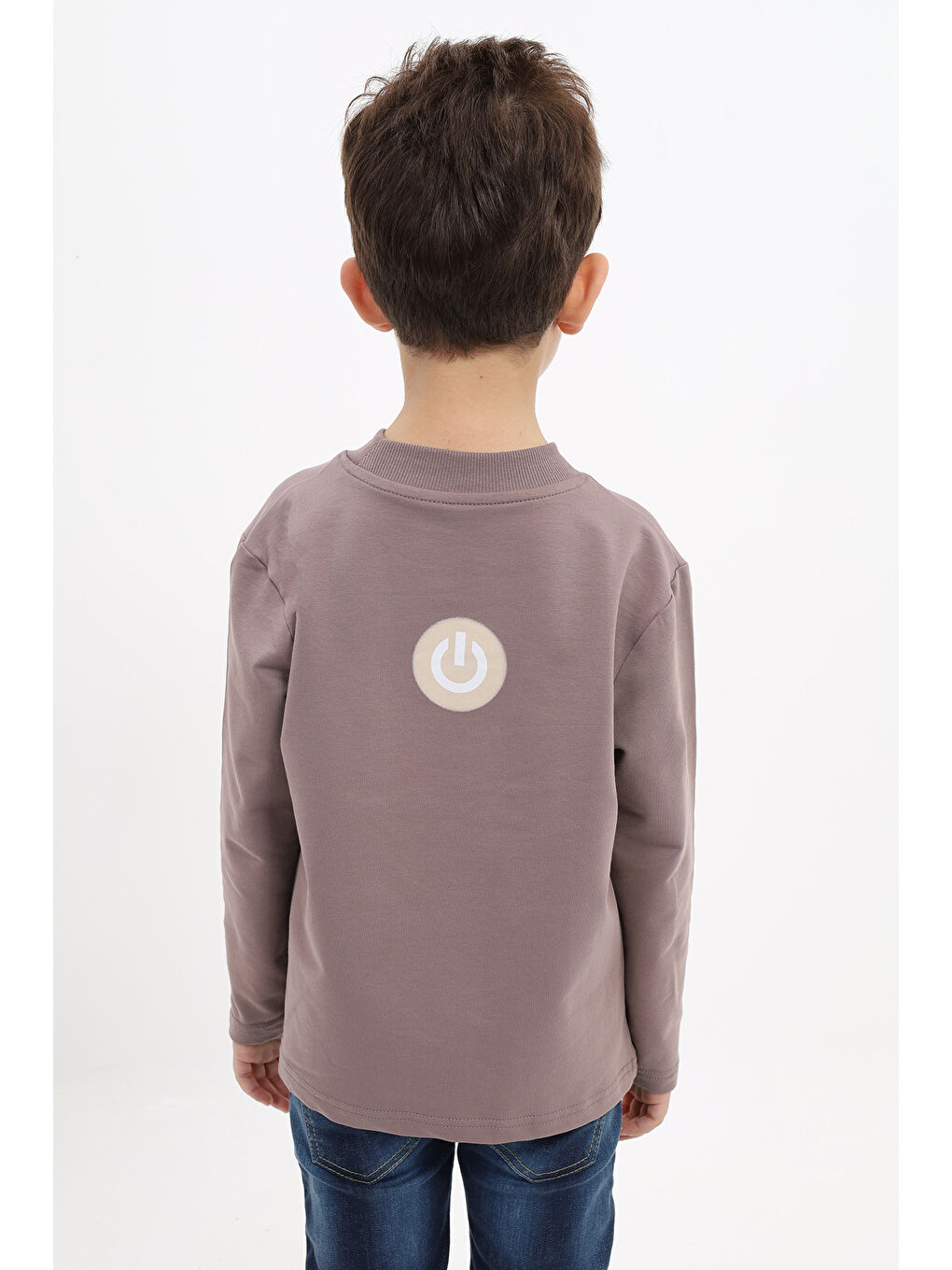 Kahverengi Erkek Çocuk Baskılı Sweatshirt-2