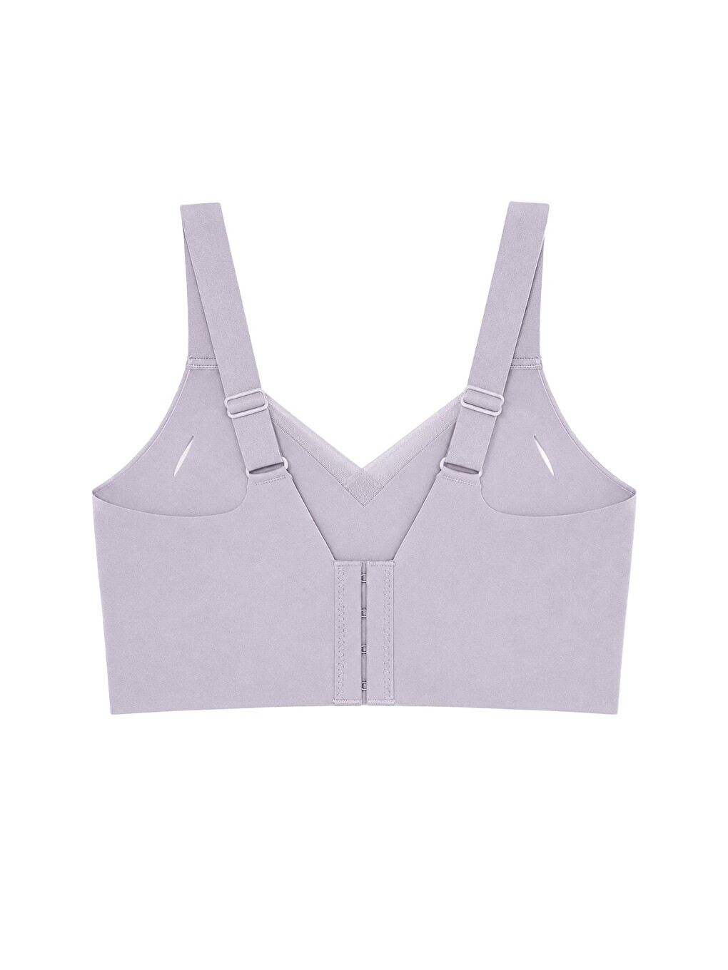 Seamless Bra - Elvora | Lila Lazer Kesim Rib Dokulu Tül Detaylı Balensiz Kadın Sütyen-1