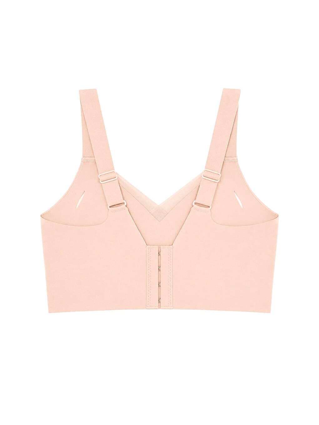 Bej Seamless Bra - Elvora | Ten Lazer Kesim Rib Dokulu Tül Detaylı Balensiz Kadın Sütyen-1