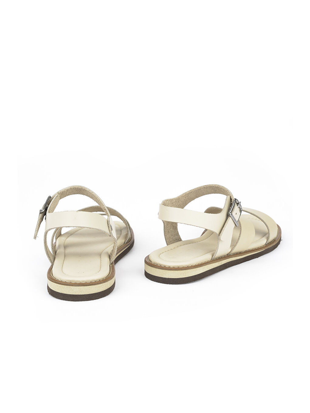 Kadın Hakiki Deri Sandalet 1411009Z410 Bej-2