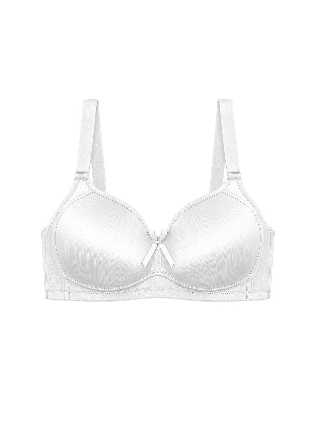 Bra - Elvia | Beyaz Büyük Beden Parlak Balensiz Straplez Minimizer Kadın Sütyen