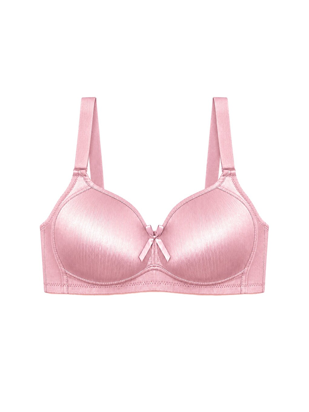 Pembe Bra - Elvia | Pudra Büyük Beden Parlak Balensiz Straplez Minimizer Kadın Sütyen