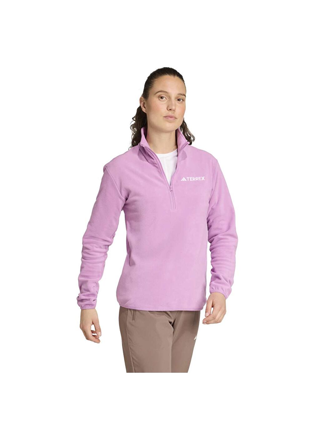 Polar MT Esseantials Kadın Pembe Dik Yaka Sweatshirt-2
