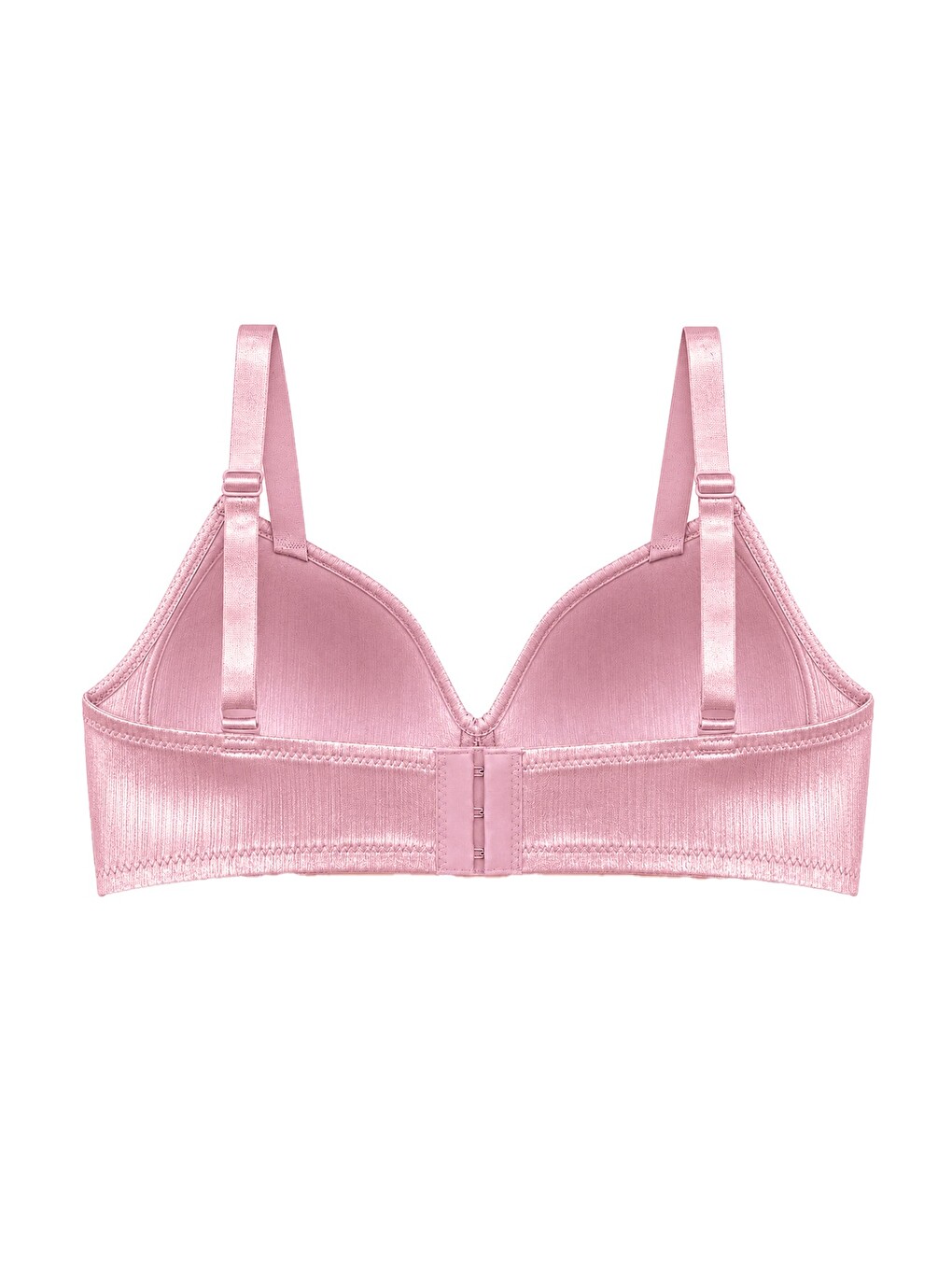 Pembe Bra - Elvia | Pudra Büyük Beden Parlak Balensiz Straplez Minimizer Kadın Sütyen-1
