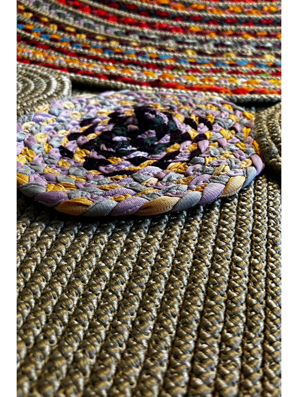 Bej Natural Jüt Halı El Dokuma Hasır Yolluk Bohem Jüt Kilim HMFJUT431 120 x 180 cm-6