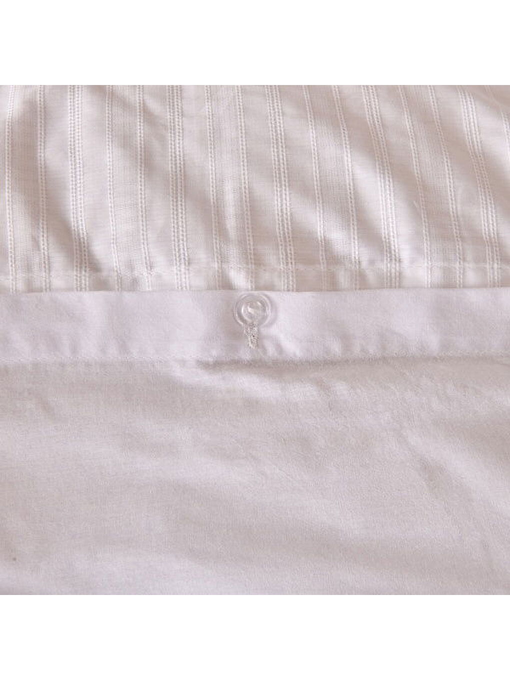 Soft Dobby Weave Çift Kişilik Nevresim Takımı - Beyaz-2