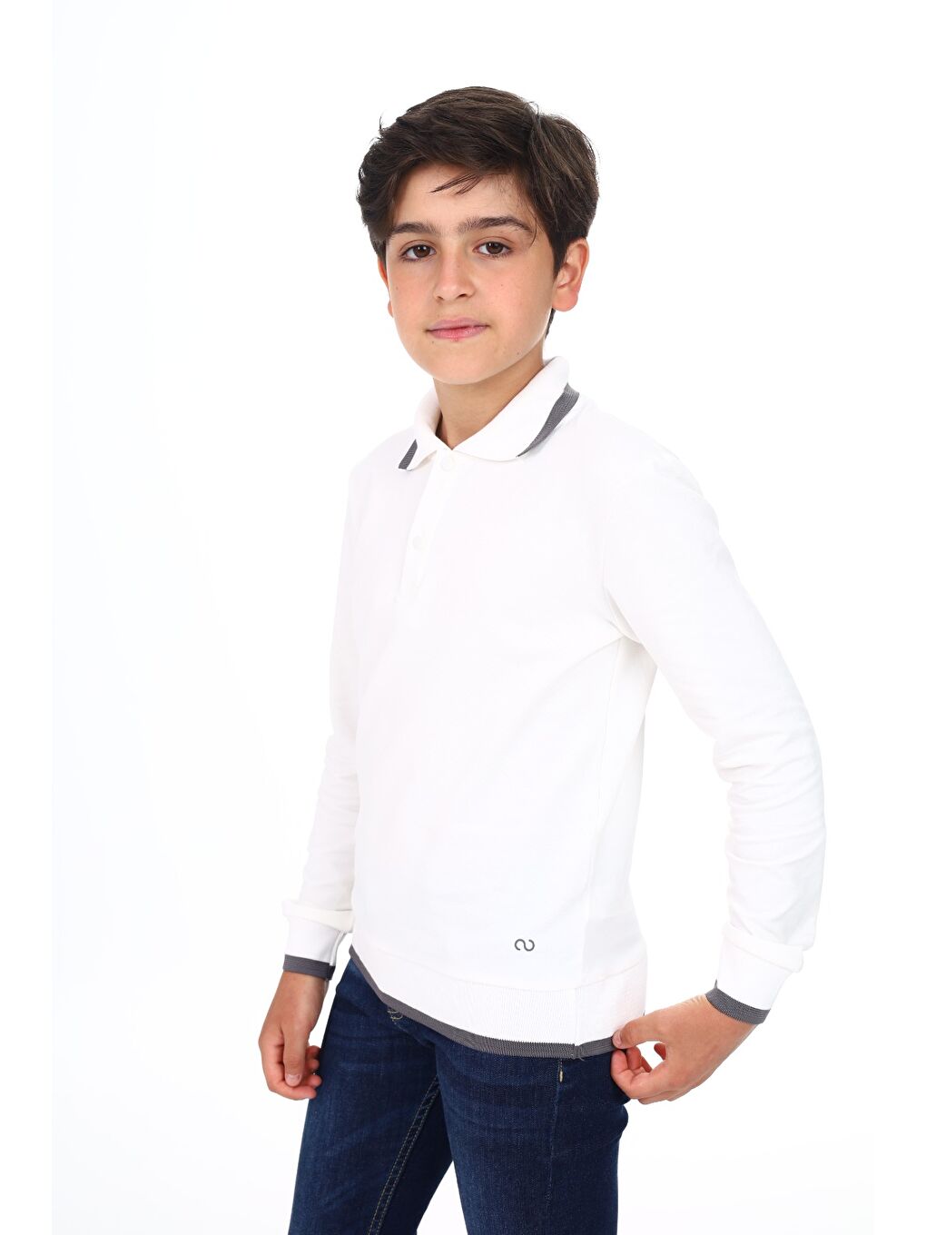 Ekru Erkek Çocuk Baskılı Sweatshirt-3