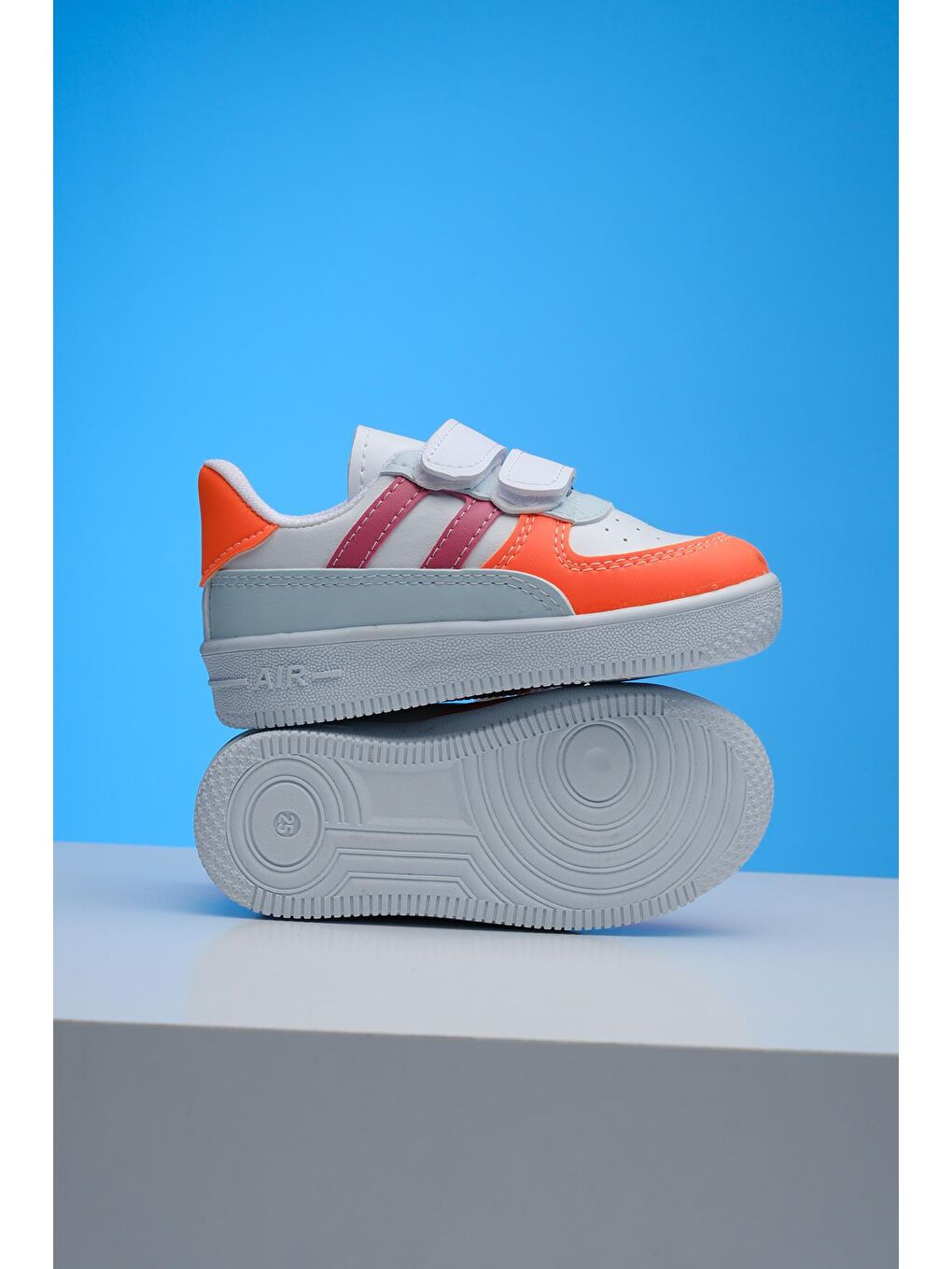 Turuncu Ezra Air Kalın Taban Bantlı Unisex Bebek Çocuk Sneaker-2
