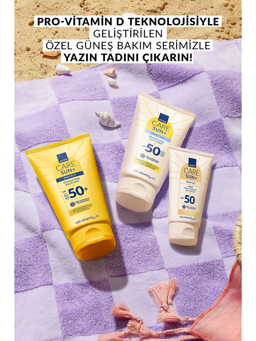 SUN+ PROTECT Nemlendirici Güneş Kremi SPF50+ 150 Ml. Üçlü Paket-3