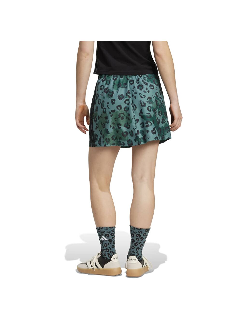 All Over Print Ski Kadın Yeşil Etek-1
