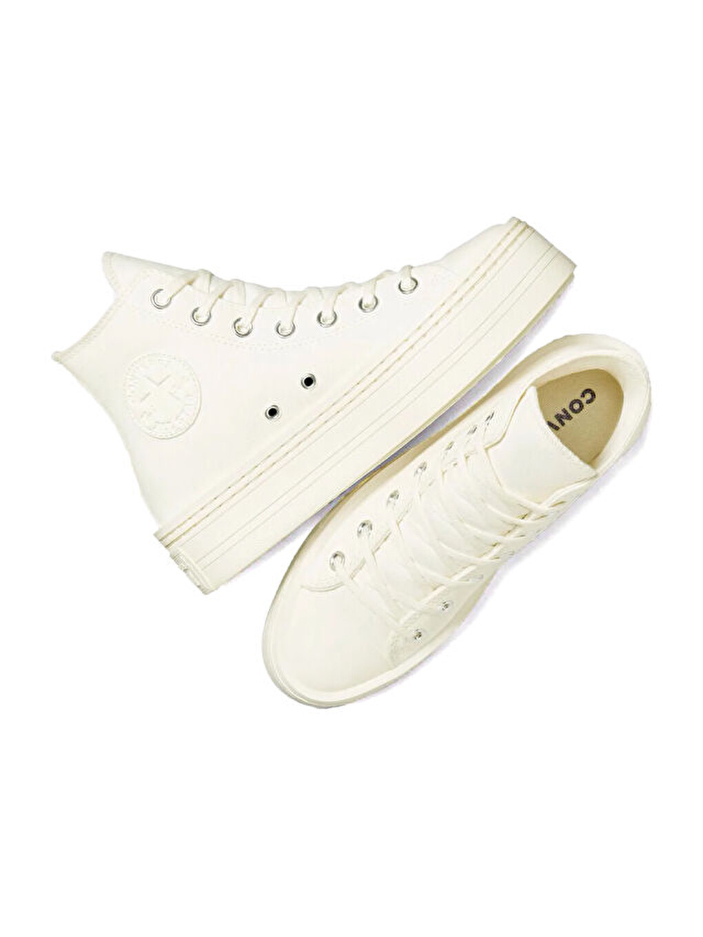 Ekru Chuck Taylor All Star Modern Lift Platform Canvas Kadın Günlük Ayakkabı A06140c Krem-4