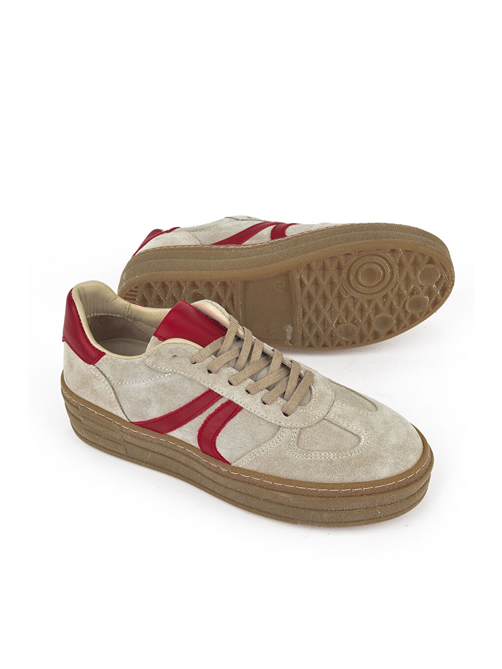 Kadın Hakiki Deri Sneaker 1431000Z6640 Bej-1