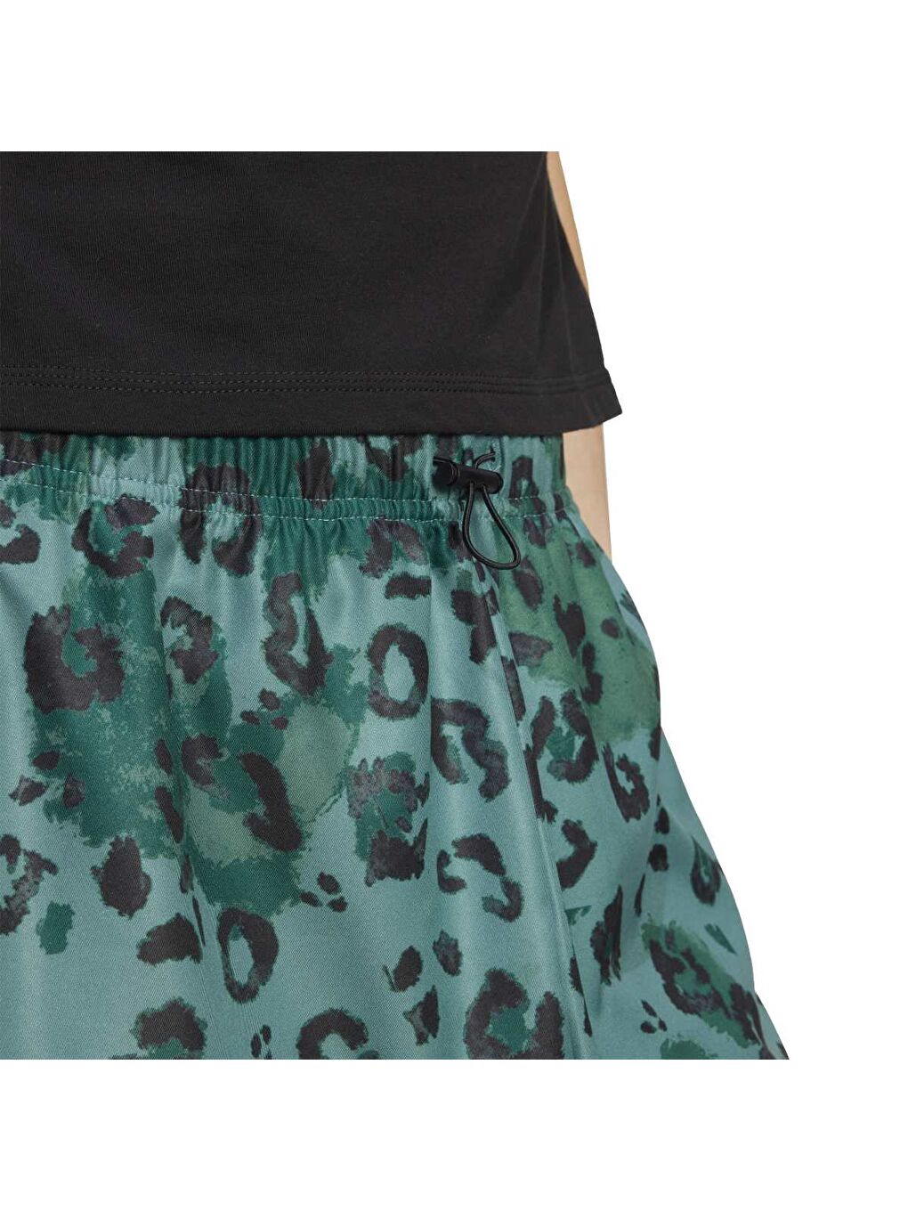 All Over Print Ski Kadın Yeşil Etek-3