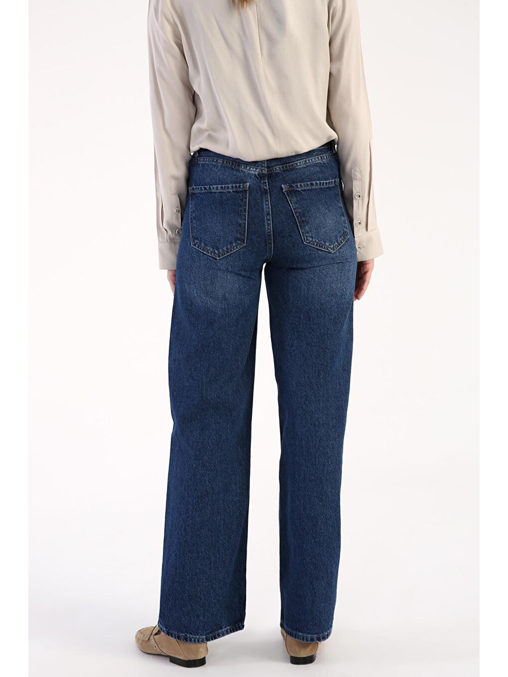 Mavi01 Yüksek Bel Denim Pantolon-3