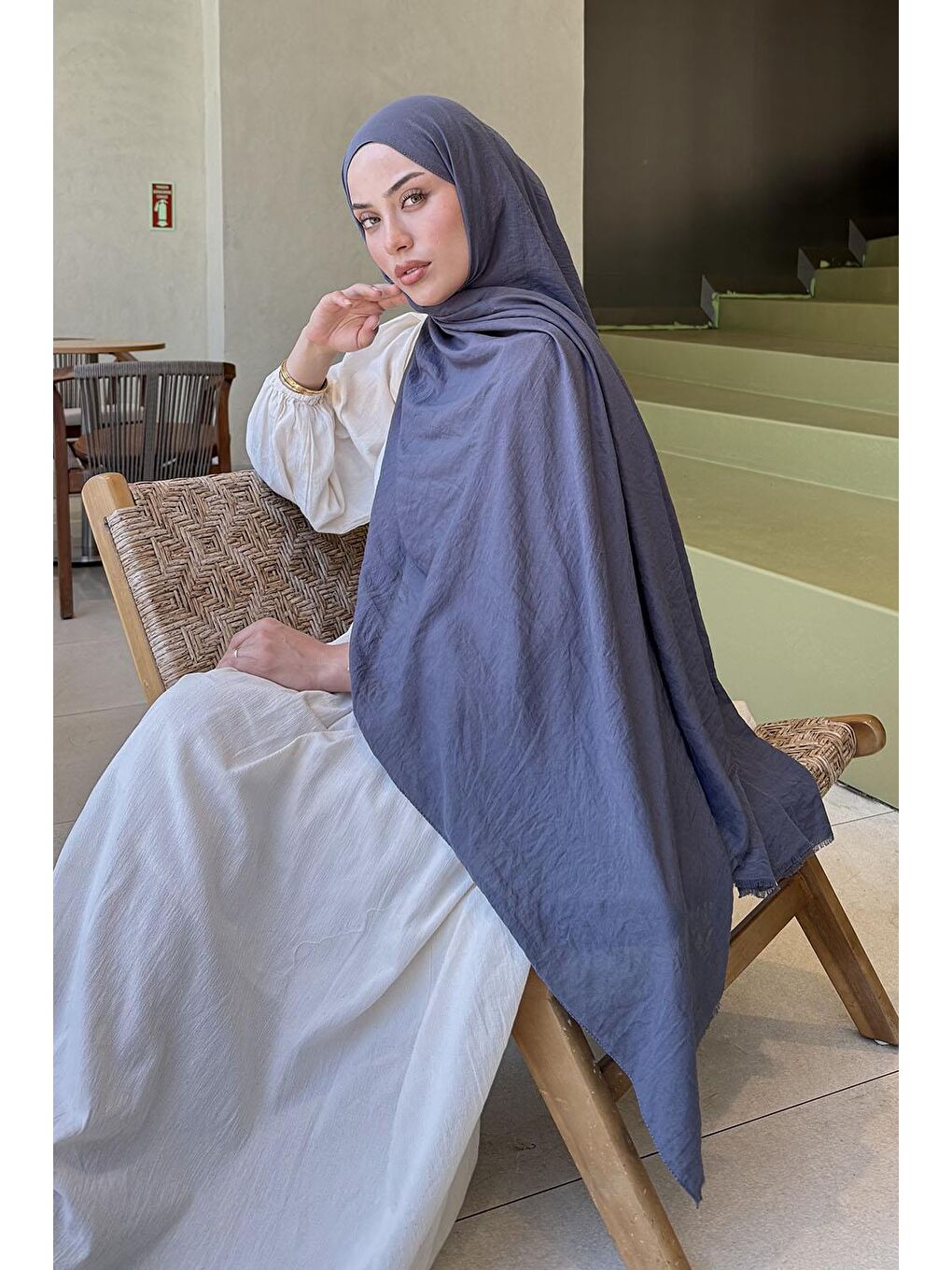 Organic Premium Şal Antrasit-1