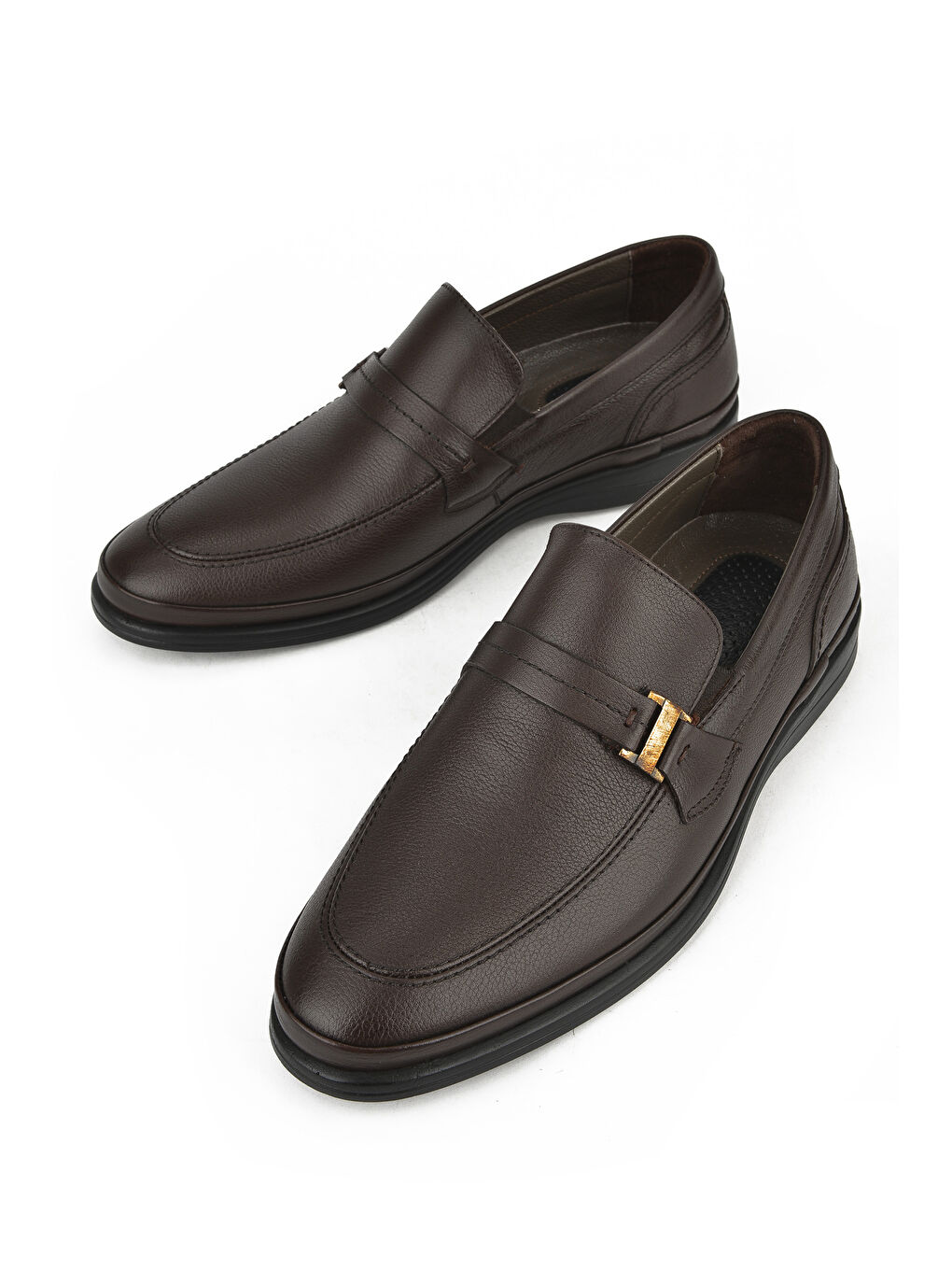 Kahverengi Erkek Hakiki Deri Konfor Ayakkabı 141144Z1979 Kahve