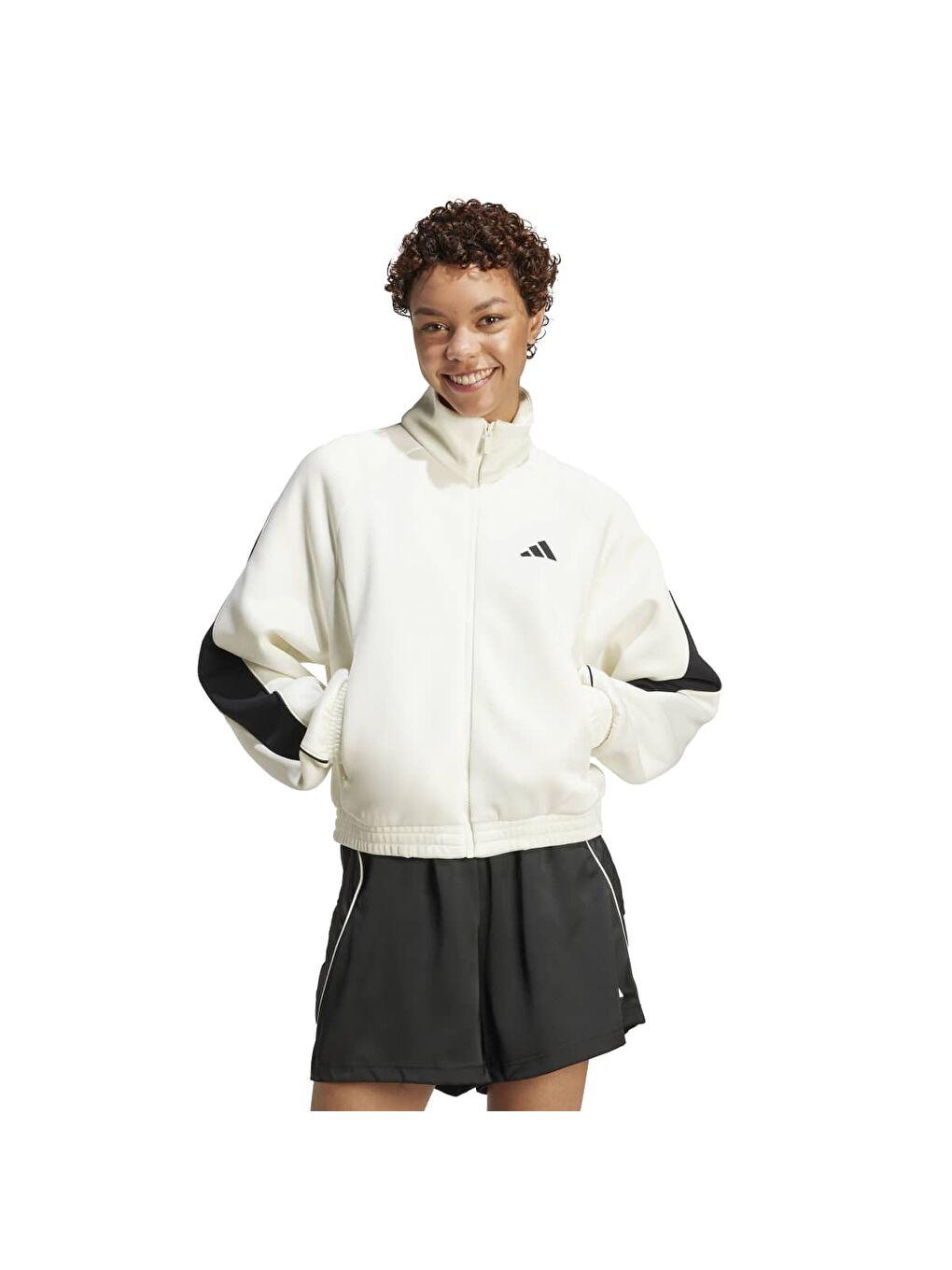 Stadium Kadın Beyaz Dik Yaka Ceket
