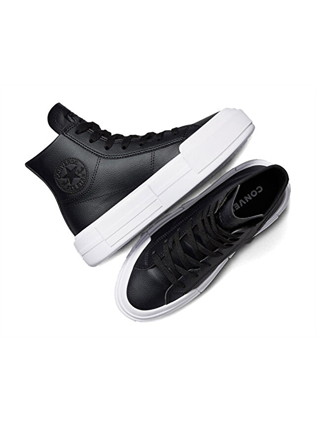 Chuck Taylor All Star Cruise Leather Kadın Platform Deri Günlük Ayakkabı A06143c Siyah-4