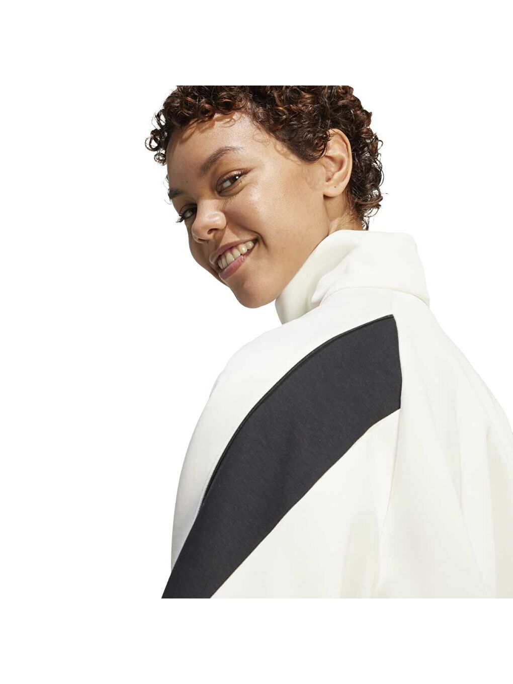 Stadium Kadın Beyaz Dik Yaka Ceket-3