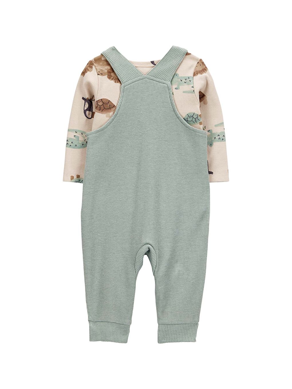 Erkek Bebek Yeşil Salopet Set-1