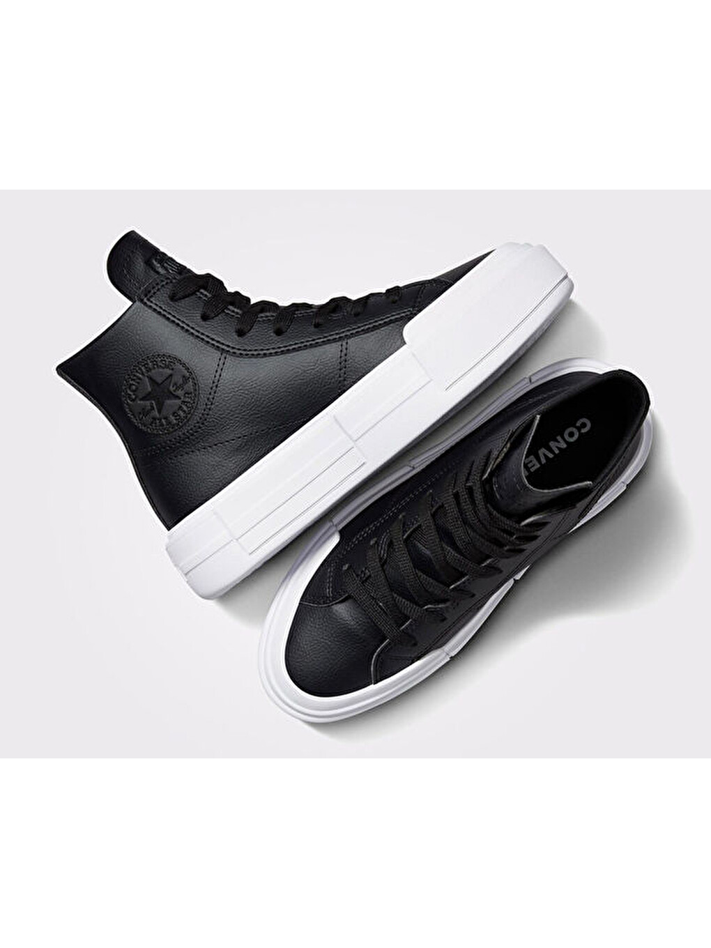 Chuck Taylor All Star Cruise Leather Kadın Platform Deri Günlük Ayakkabı A06143c Siyah-9