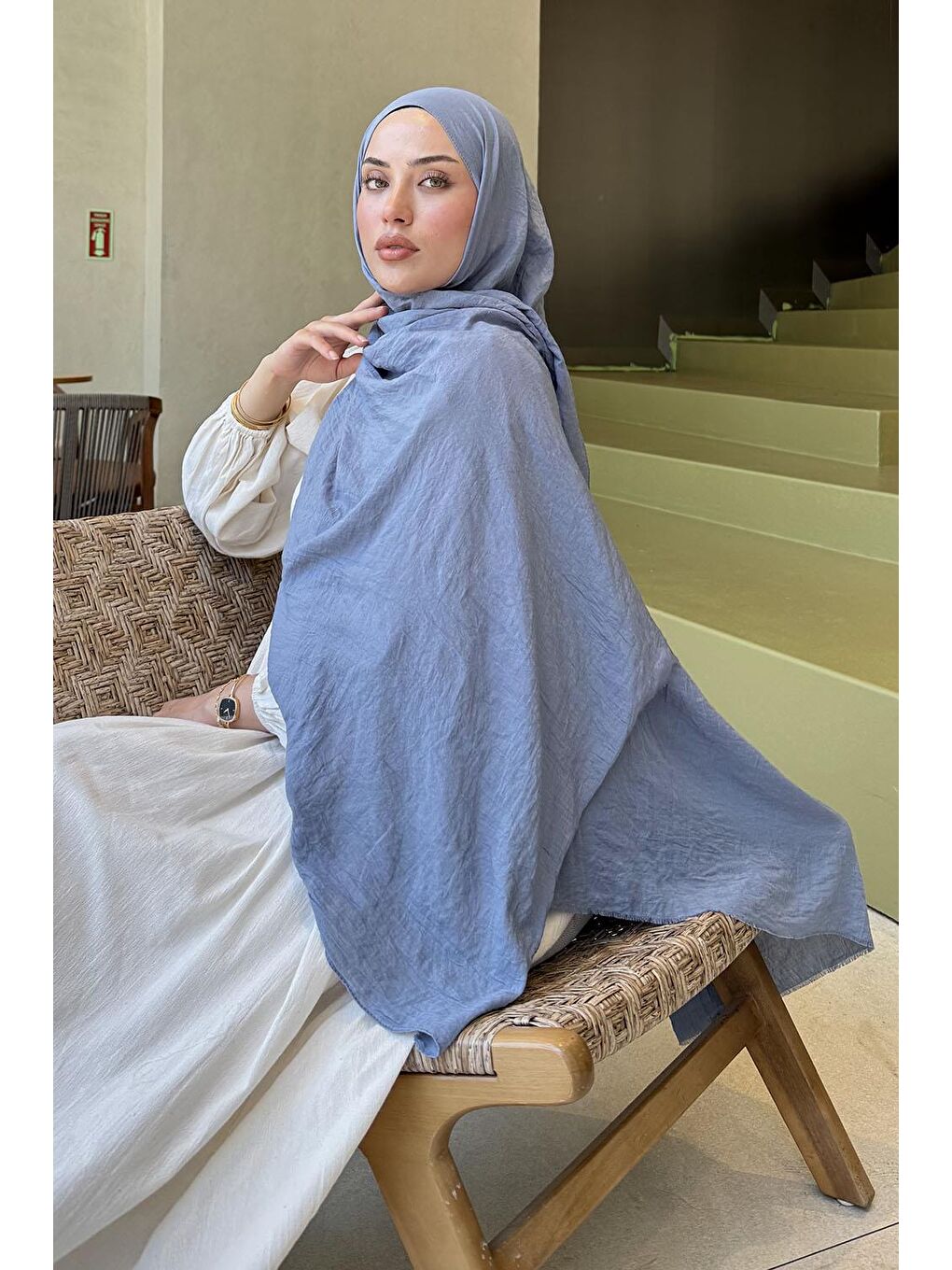 Organic Premium Şal Koyu Gri