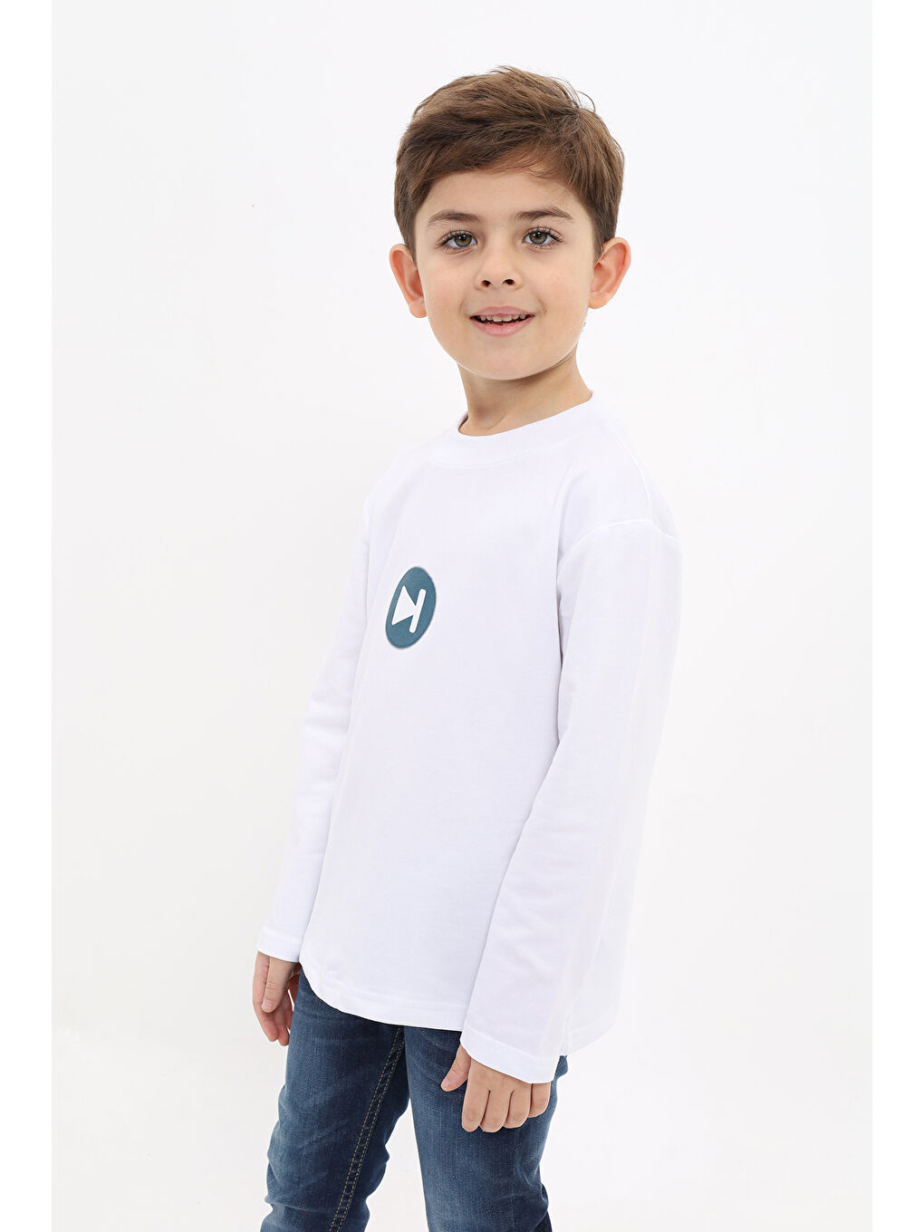 Siyah Erkek Çocuk Baskılı Sweatshirt-1