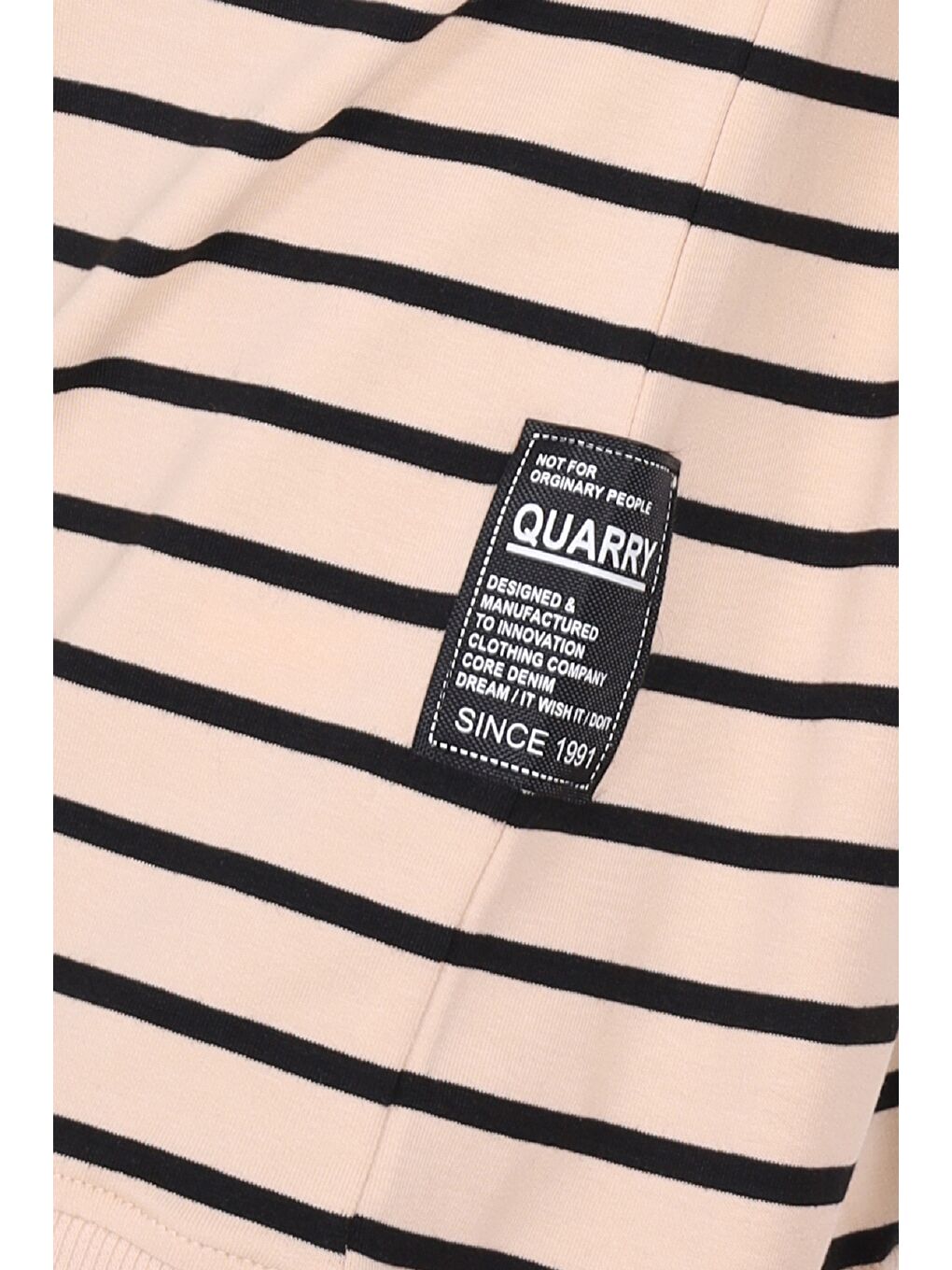 Bej Erkek Çocuk Çizgili Sweatshirt-5