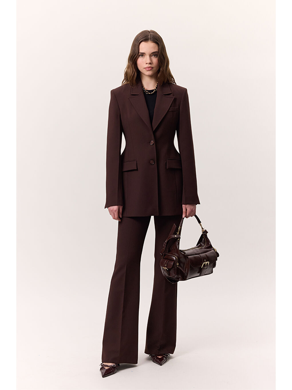 Premıum Vatkalı Fıt Ceket Kahverengi-3