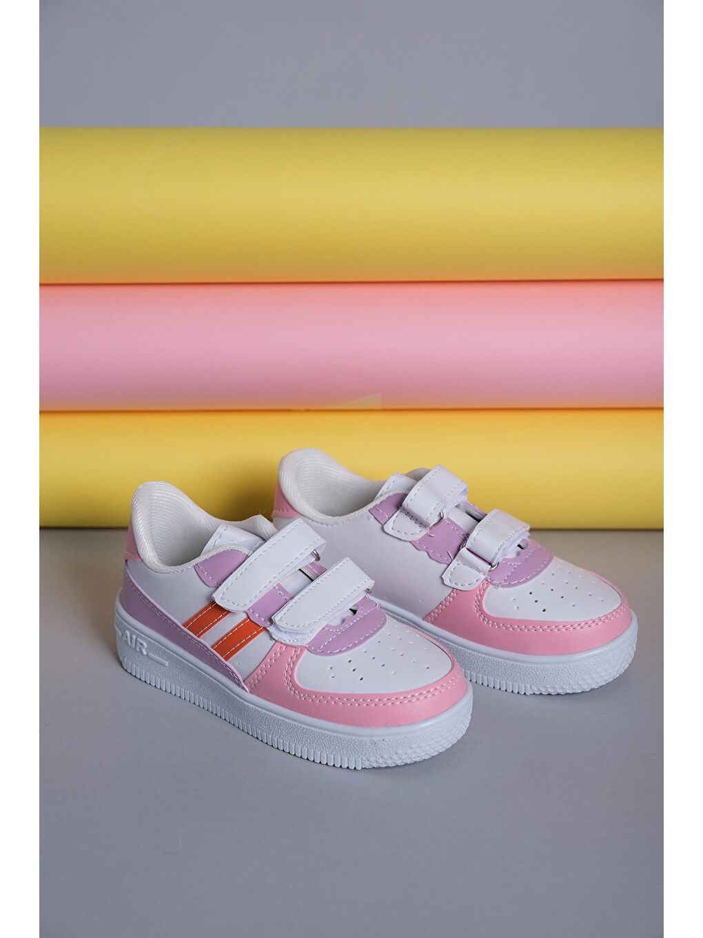 Oksit Pembe Ezra Air Kalın Taban Bantlı Unisex Bebek Çocuk Sneaker - 1